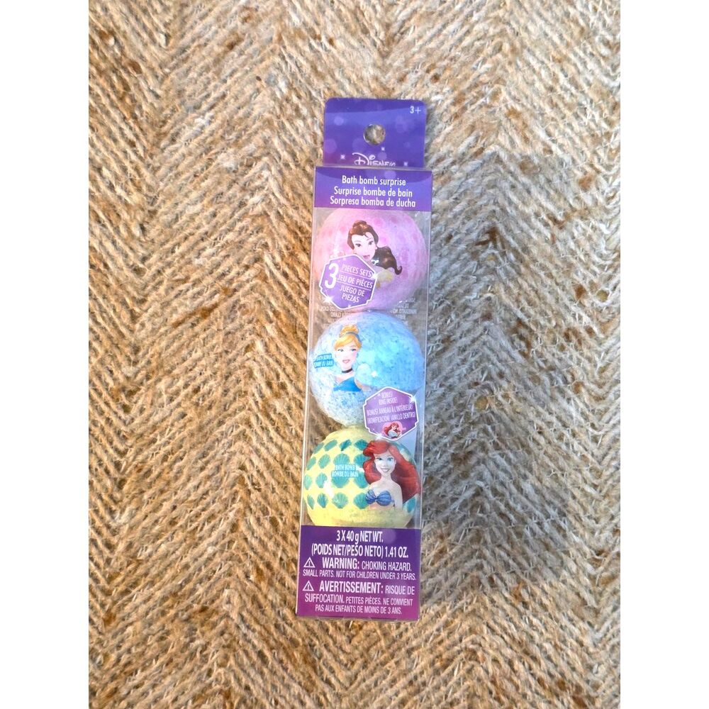 Disney Princess Bath Bomb Surprise 3-Pack Gift Set Brand New Sealed